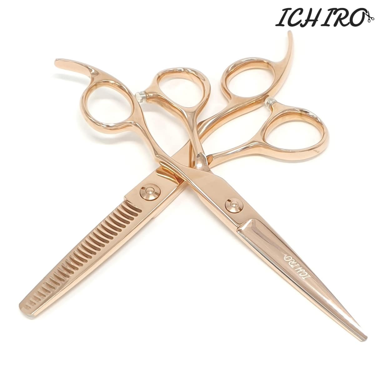 Ichiro Rose Gold Cutting & Thinning Hair Scissors Set logo